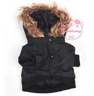   Captain Thick Padded Coat Hoodie Jacket Dog Clothes Apparel 5 Size
