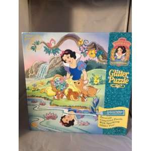   70 Piece Snow White and the Seven Dwarfs Glitter Puzzle Toys & Games