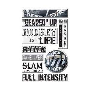  Creative Imaginations Art Warehouse Epoxy Stickers Hockey 