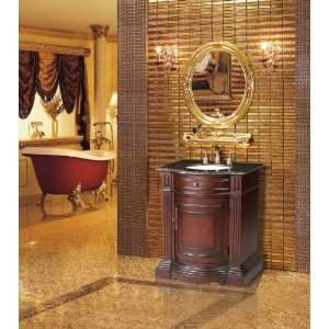  30 Single Sink Vanity with Baltic Brown Granite Top: Home 