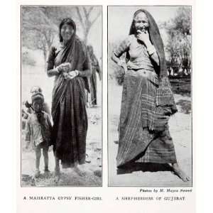  Mahratta Gypsy Fisher Shepherdess Gujerat India Portrait Women Dress 
