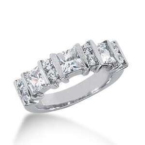  1.9 Ct Diamond Wedding Band Ring Princess Channel 14k 