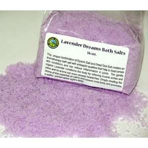  Lavender Dreams Organic Bath Salts, 16 oz Beauty