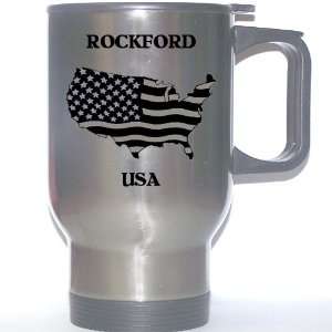  US Flag   Rockford, Illinois (IL) Stainless Steel Mug 