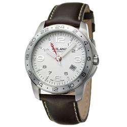   Aero Pro 300 Stainless and Leather Quartz Watch  