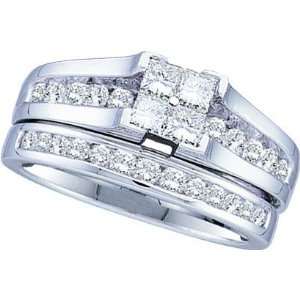   Diamond Invisible Set Bridal Set Wedding Ring   JewelryWeb Jewelry