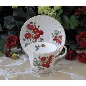 Heirloom Romantic Rose Bone China Tea Cup & Saucer:  