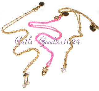 Juicy Couture Teeny Wish Necklaces Choose One or ALL  Cherry  Crown 