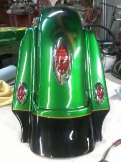   customers bike with our rear fender extension after he painted it