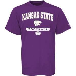  Russell Kansas State Wildcats Purple Football T shirt 