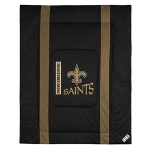 New Orleans Saints Sideline Comforter   Twin Bed:  Sports 