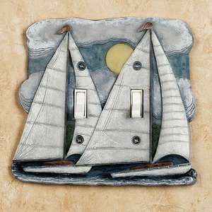 Sailboat Light Switch Cover Double Switchplate Nautical  