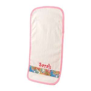   : Personalized Baby Burp Cloth with Ribbon Accent   Groovy Mod: Baby