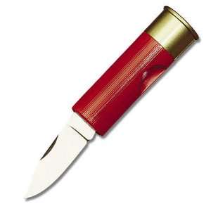  Red 12 Gauge Shotgun Shell Folding Pocket Knife Sports 