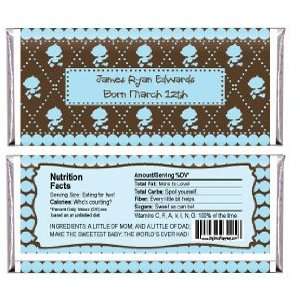  Baby Boy (Blue & Brown)   Personalized Candy Bar Wrapper Baby Shower 