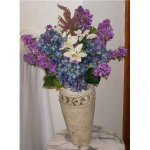   & Violet Hydrangea and Purple Lilac Floral Design