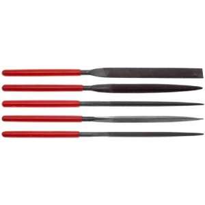  5pc 5 x 180mm Coarse Needle File Set Dipped Handles: Home 