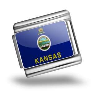   Kansas Flag region United States of America (USA) Bracelet Link