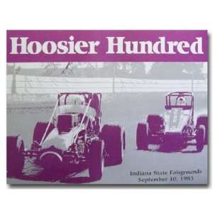 1983 Hoosier Hundred Sprint Car Racing Program Poster Print:  
