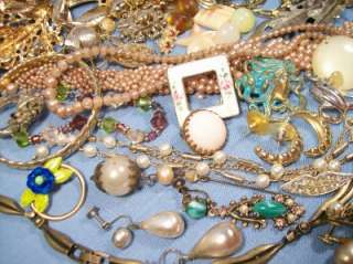 Vintage Lot of Broken Jewelry For Harvesting Crafts Repairs Reworking 