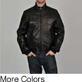 Knoles & Carter Mens Double Face Leather Bomber Jacket