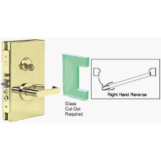 CRL 6x10 RHR Polished Brass Finish Center Lock with Deadlatch in 