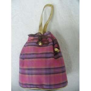 Original Thai Fashion Handbag  Bubblegum Colored Scotch Pattern Clutch 