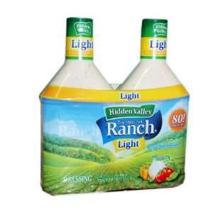 Hidden Valley Light Ranch Dressing Two 40oz. Bottles:  