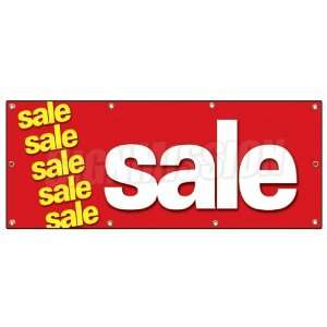   x96 SALE BANNER SIGN clearance retail signs 50% 25% 10% huge must go