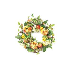   Hydrangea & Fruit Artificial Floral Wreaths 22  Unlit: Home & Kitchen