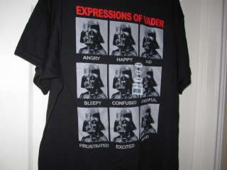 Star Wars Expressions of Darth Vader T Shirt RARE S  