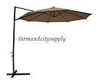 SOUTHERN SALES UMB 490130 TAUPE ALL STEEL OFFSET GARDEN PATIO UMBRELLA 