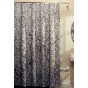   Curtain 70 X 72 100% Cotton Dk/charcoal/white Paisley