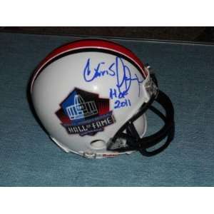 Chris Hanburger Signed Mini Helmet   HOF 2011   Autographed NFL Mini 