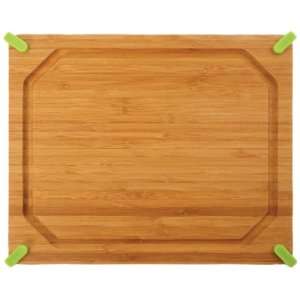 Totally Bamboo 13 Inch Green Grippy Groove Cutting Board  