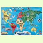   DOUG LLC World Map Floor Puzzle Each 24 inch L x 36 inch W (Assembled