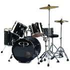 GP Percussion GP200B 5 Piece Performer Drum Set   Black