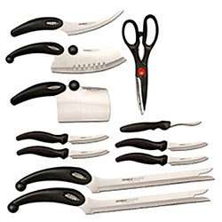 Miracle Blade 11 Piece Sharp Steel Kitchen Cutlery Knife Set w Scissor 
