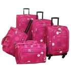 American Flyer Fireworks 5 Piece Spinner Luggage Set   Color Pink