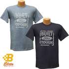 Brickels Built Ford Tough Distressed Look Tee Denim Heather Small 