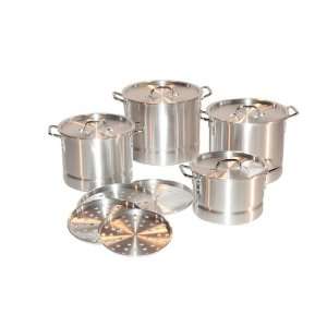   Concord 4 Piece Aluminum Stock Pot Set, 8/12/16/20 Qt.: Home & Kitchen