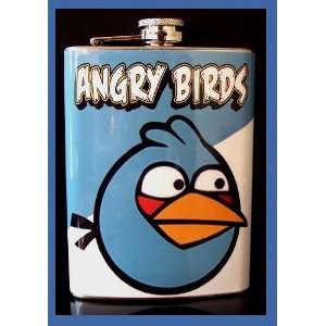  Angry Birds Flask Stainless Steel 8oz Blue Game 