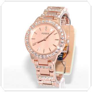 FOSSIL WOMENS ANALOG ROSE GOLD STAINLESS WATCH ES3020  