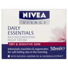 Nivea Visage Night Cream Dry Sensitive Skin 50Ml   Groceries   Tesco 