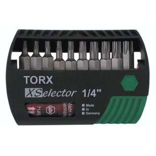 Wiha 79445 X Selector Bit Set with Torx Bits and Quick Release Holder 