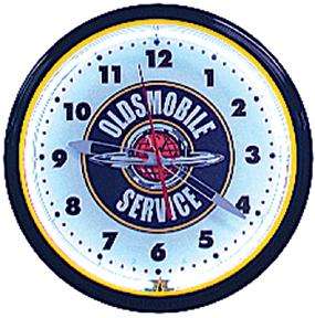 Olds Service Oldsmobile 20 Inch Neon Wall Clock Light  