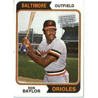 1974 Topps #187 Don Baylor Baltimore Orioles Baseball Card  Topps 