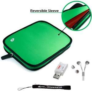  Green/Black Dual Sided Cover Sleeve for Acer Aspire One 