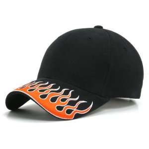   FIRE BRIM ADJUSTABLE BLACK/ORANGE/WHITE HAT CAP HATS 