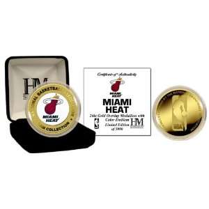  MIAMI HEAT 24KT Gold and Color Team Logo Coin Sports 
